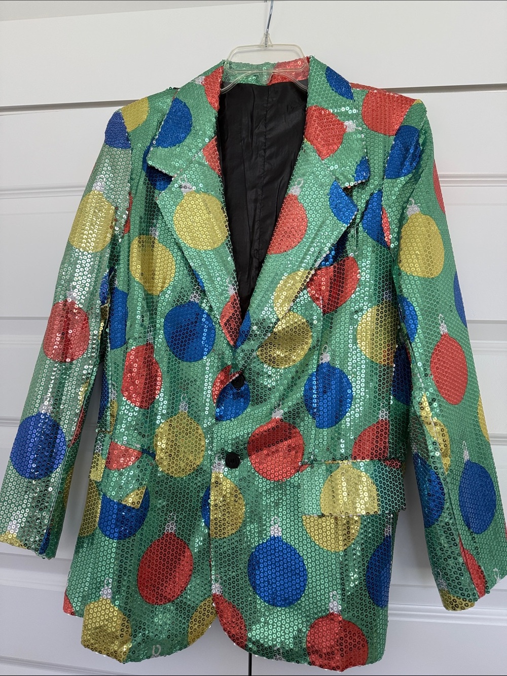 Green Sequin Blazer Jacket Christmas lights design